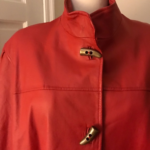 A & M Jackets & Blazers - 🔥Red leather coat🔥